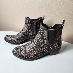Lucky Brand Womens Leopard Basel Rainboot Bootie |10/42|